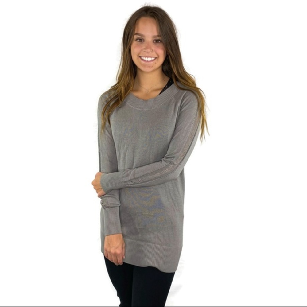 Kardashian Kollection Long Gray Sweater size Large